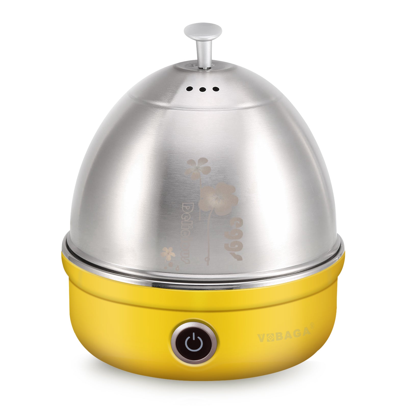 VOBAGA Electric Egg Cooker, Rapid Egg Boiler with Auto Shut Off Eggs, Vegetables and Dumplings (Black)