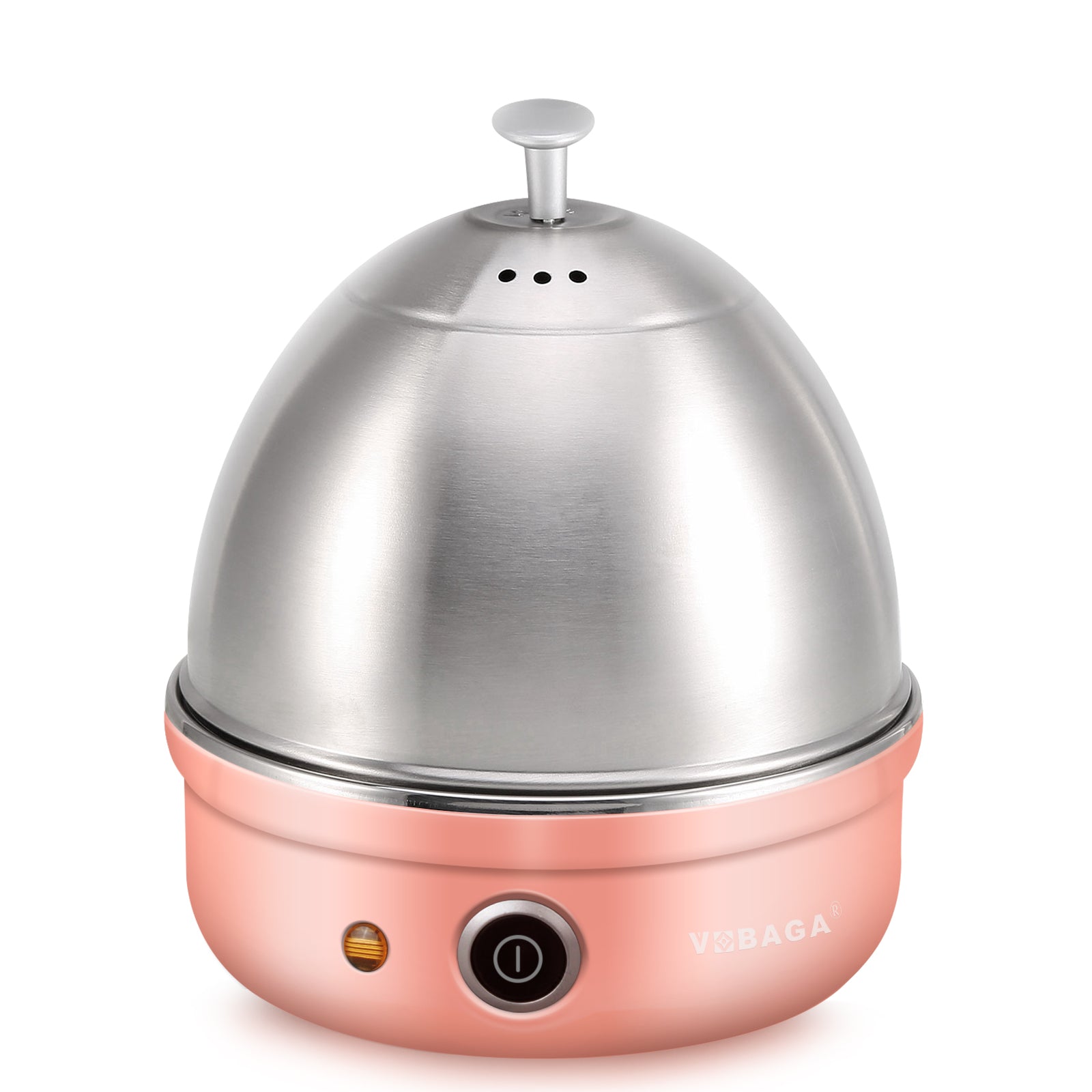 VOBAGA Electric Egg Cooker, Rapid Egg Boiler with Auto Shut Off for Soft, Hard Boiled, Steamed Eggs (Yellow)