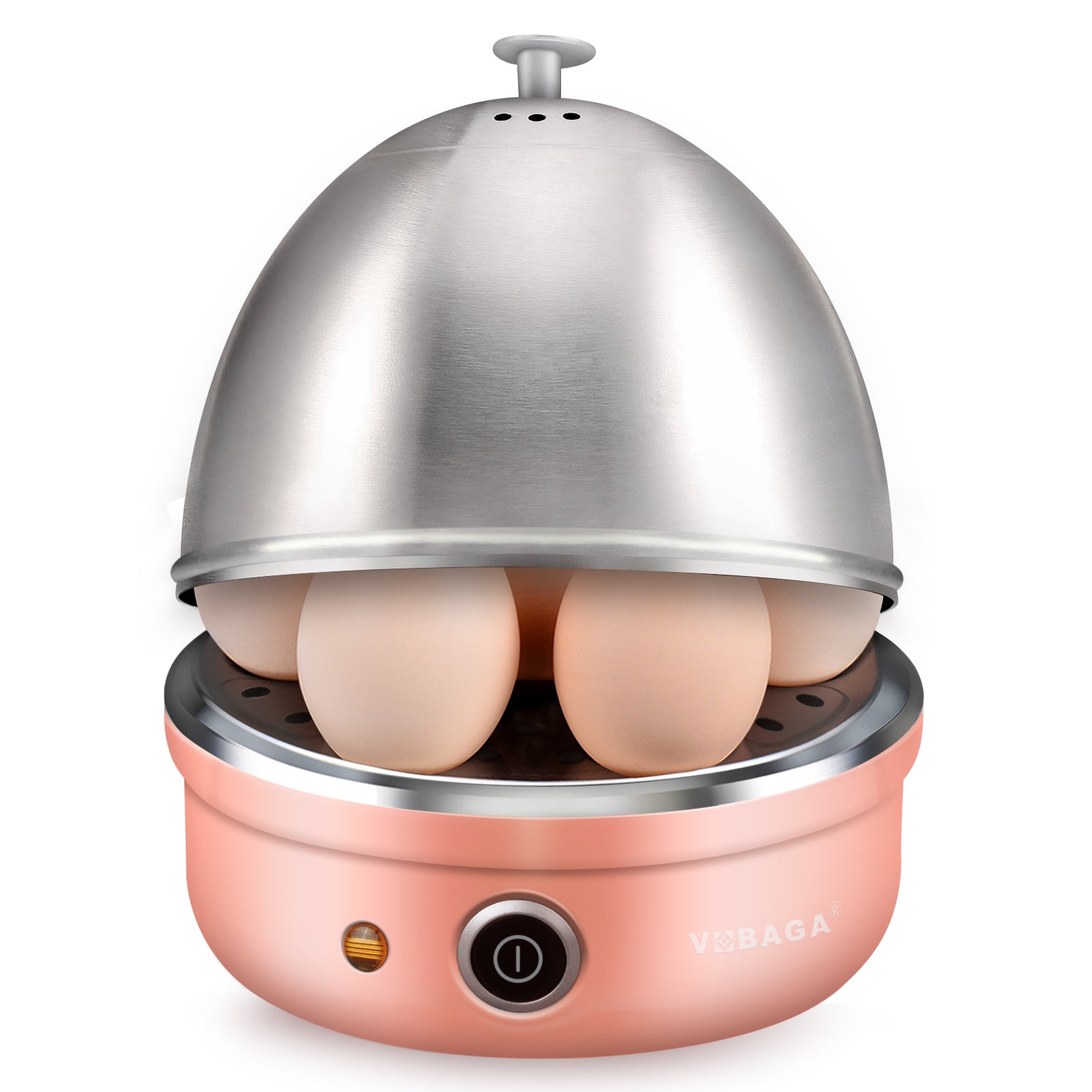 VOBAGA Electric Egg Cooker, Rapid Egg Boiler with Auto Shut Off Eggs, Vegetables and Dumplings (Black)