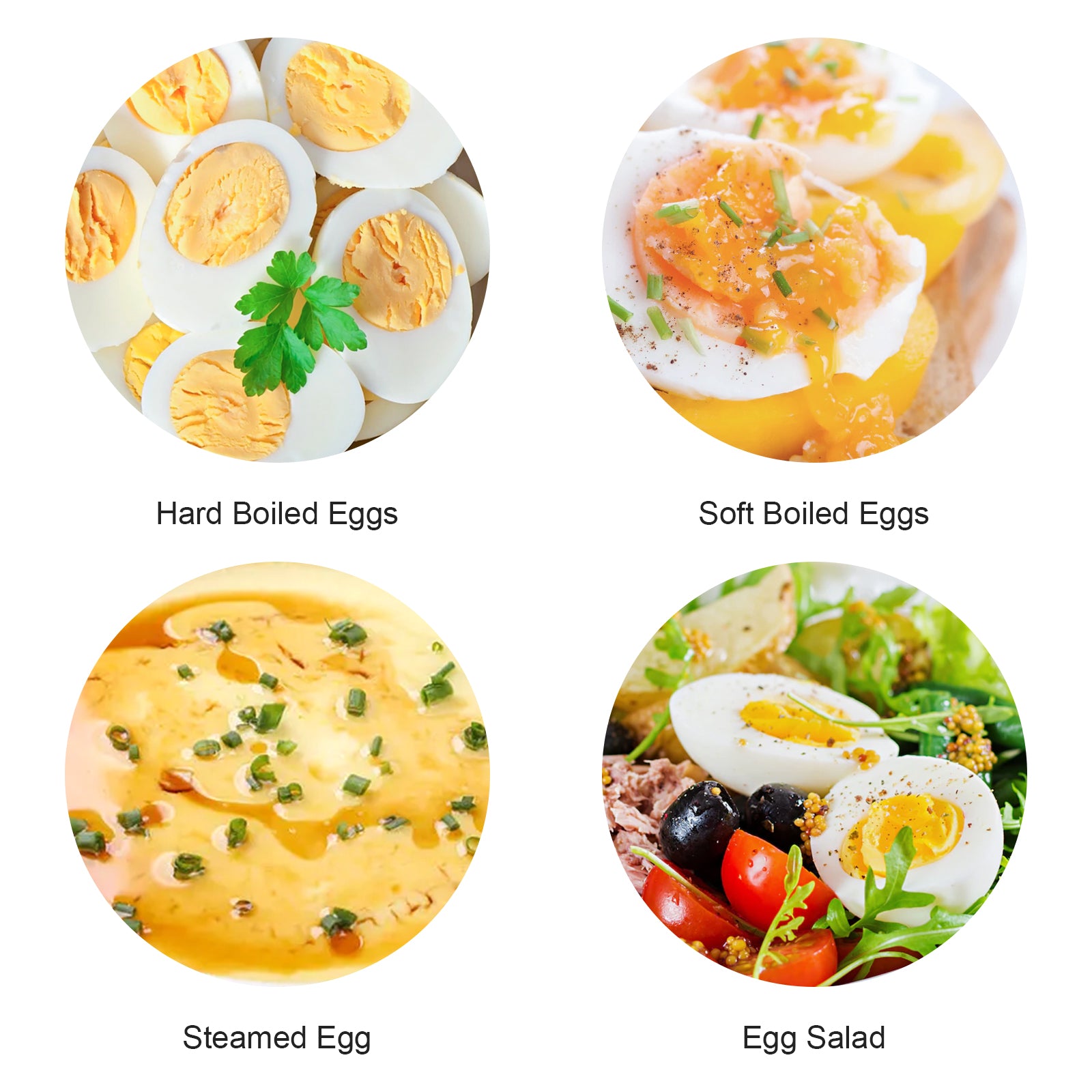VOBAGA Electric Egg Cooker, Rapid Egg Boiler with Auto Shut Off for Soft, Hard Boiled, Steamed Eggs (Yellow)