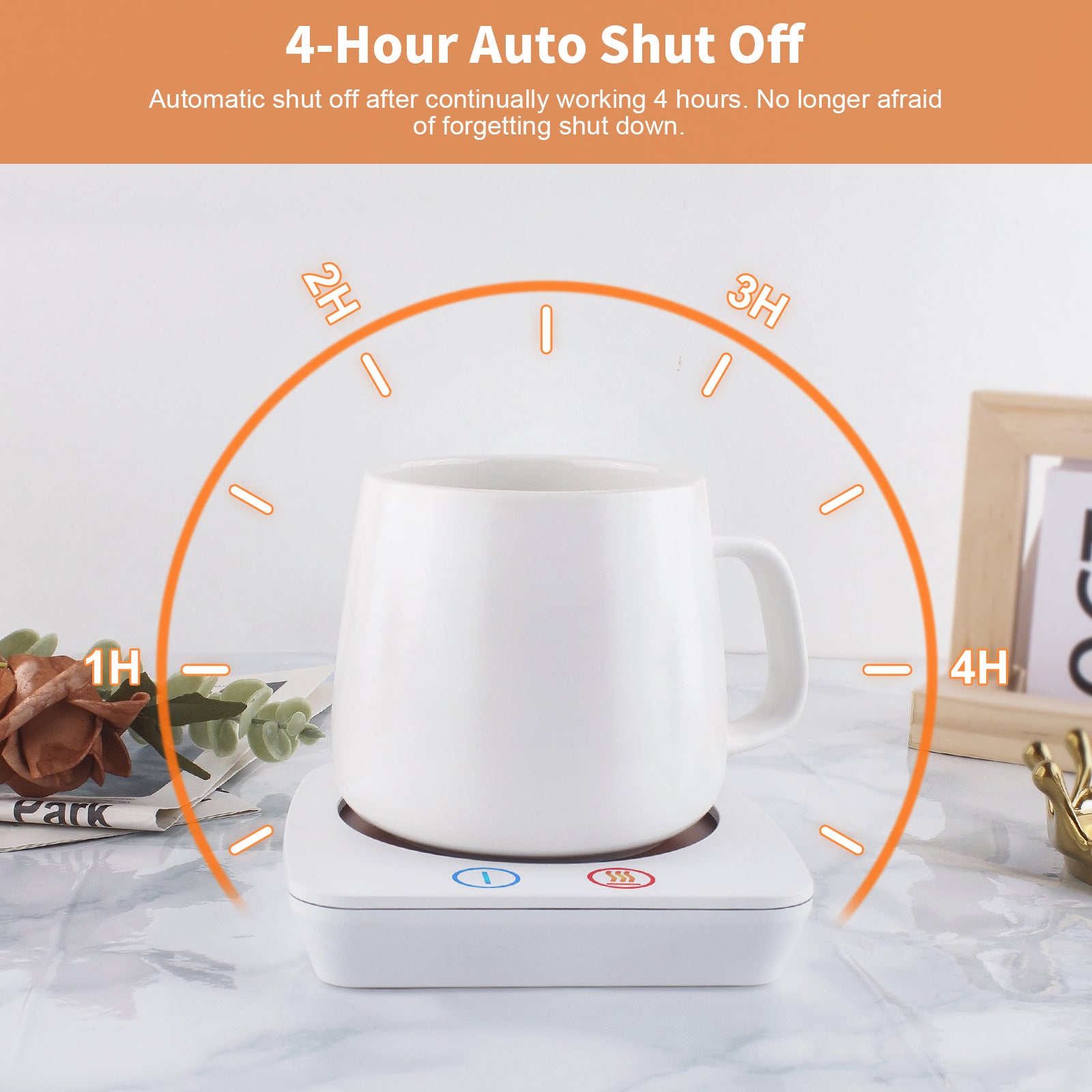 Vobaga Coffee Cup Warmer for Coffee Milk Tea, Candle Wax Cup Warmer Heating Plate